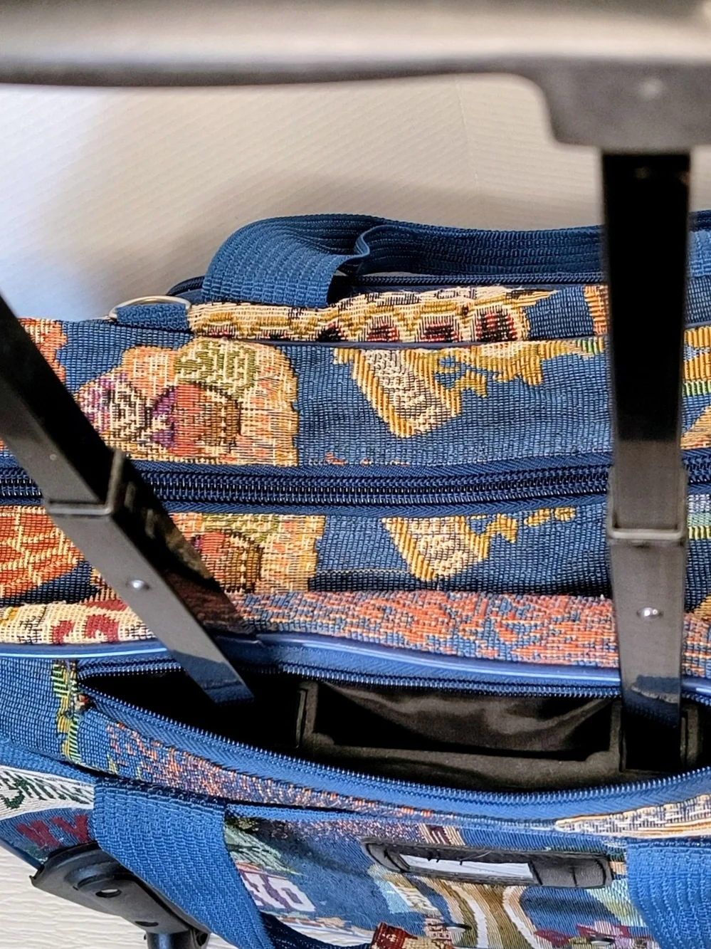 Las Vegas Printed Blue Travel Duffle Bag